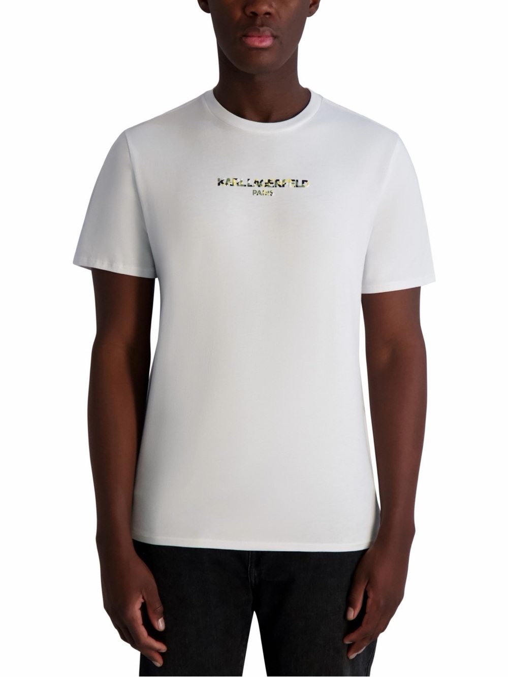 Karl Lagerfeld Paris Men's Short Sleeve Textured Logo T-Shirt NWT